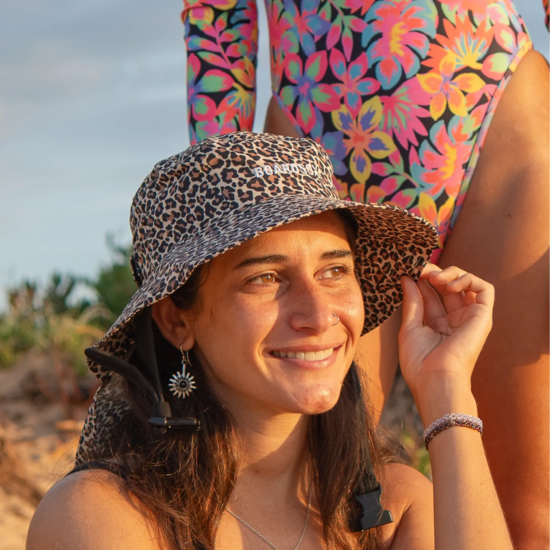 Boardsox “Jaxie” Leopard Surf Hat + Hard Shell Insert - BOARDSOX®Hat