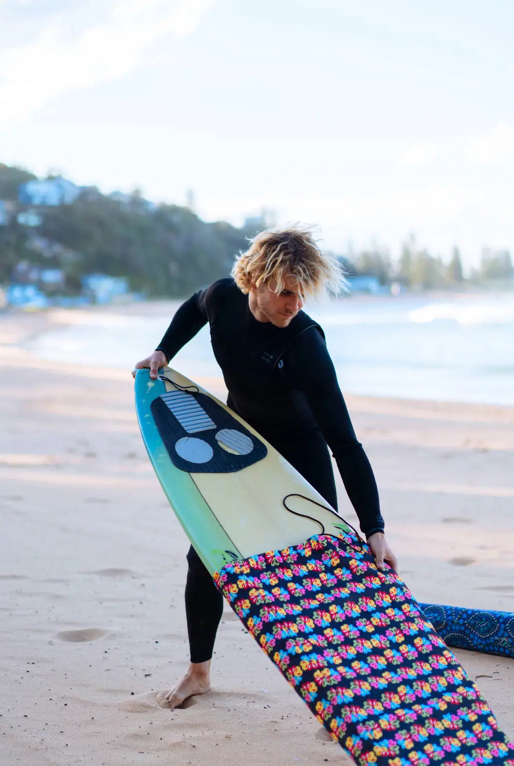Alien Flower -  Boardsox Canvas Surfboard Cover – Mid length Surfboard   - BOARDSOX®BoardSox Surfboard Cover