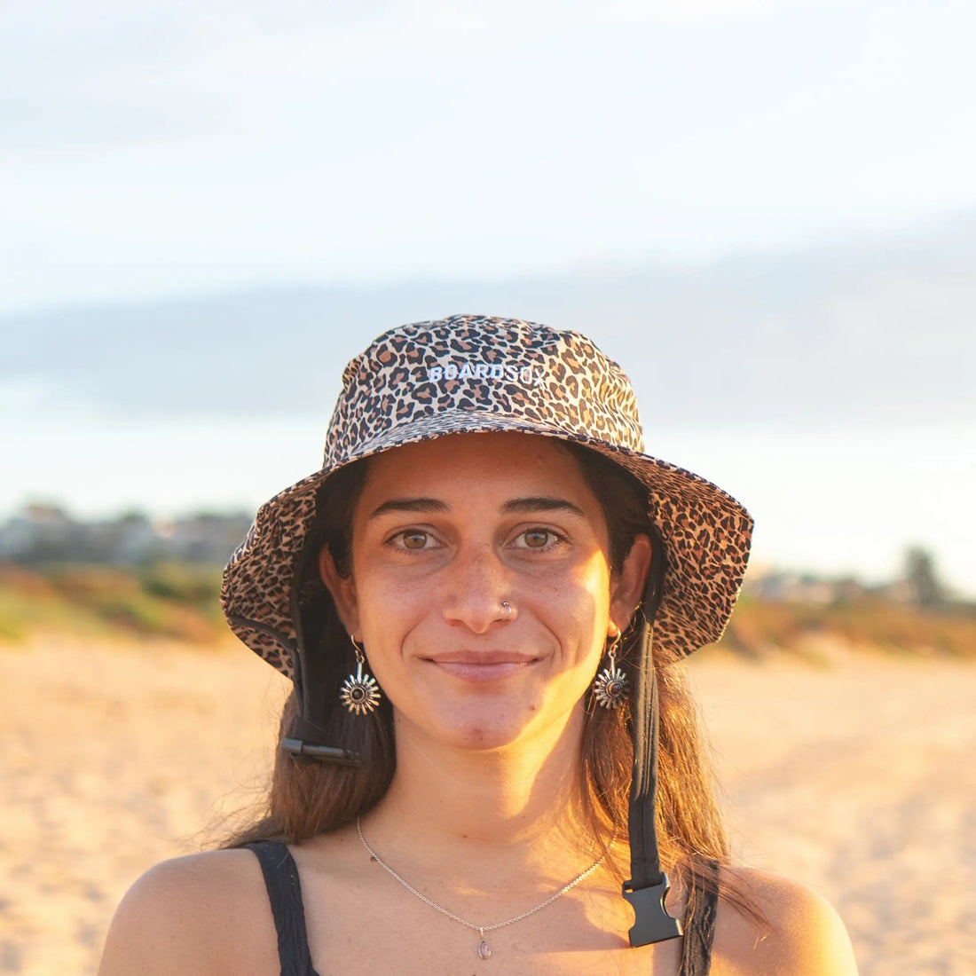 Boardsox “Jaxie” Leopard Surf Hat + Hard Shell Insert - BOARDSOX®Hat