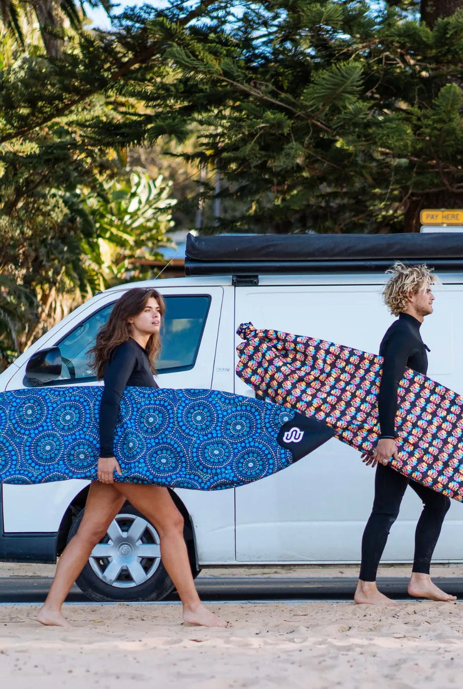 Bombora shortboard cover, wax and water resistant on both faces