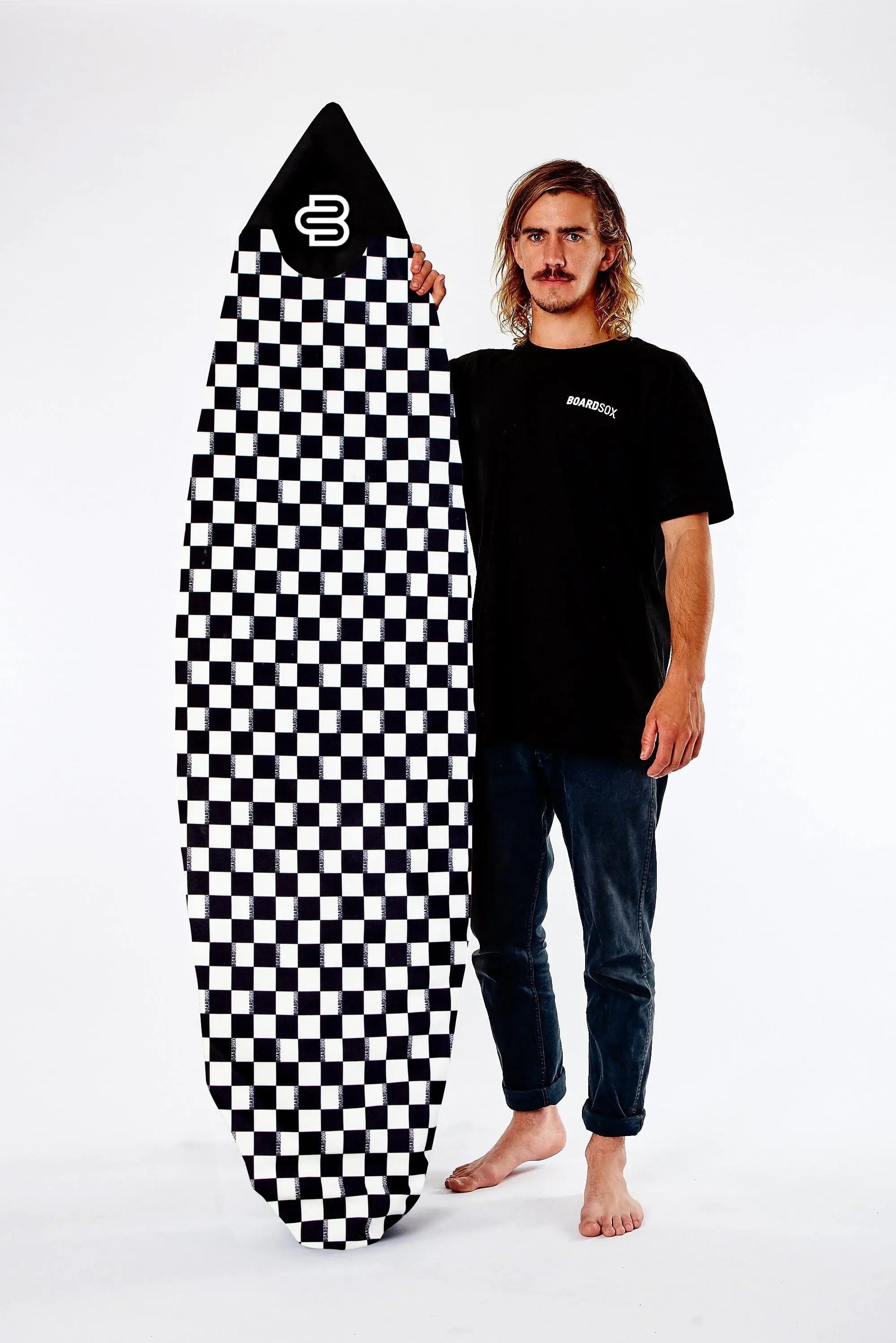 Checks Shortboard - Boardsox Canvas Surfboard Cover - BOARDSOX®BoardSox Surfboard Cover