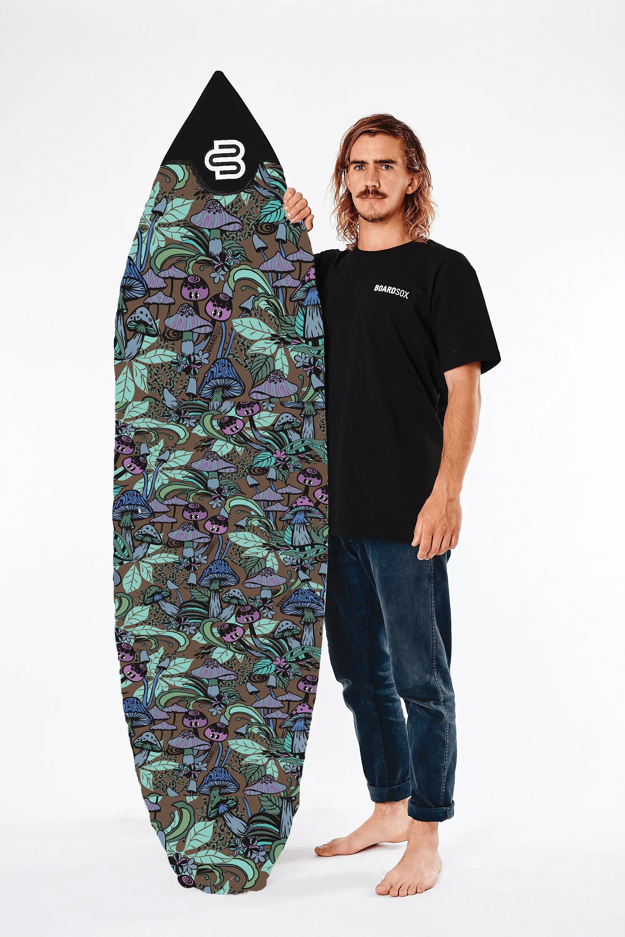 Fantastic Fungi - Shortboard - Boardsox Canvas Surfboard Cover - BOARDSOX®BoardSox Surfboard Cover