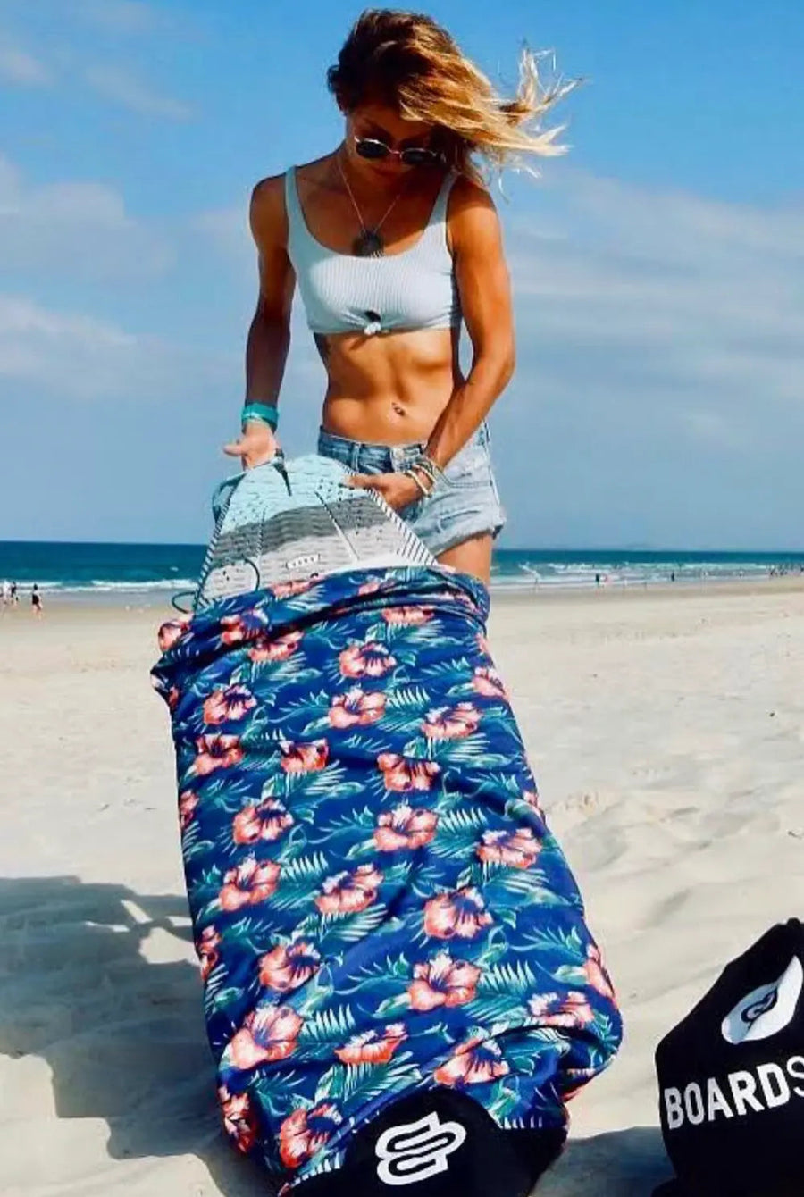 Hawaiian shortboard surfboard cover, available 5'0 to 7'0