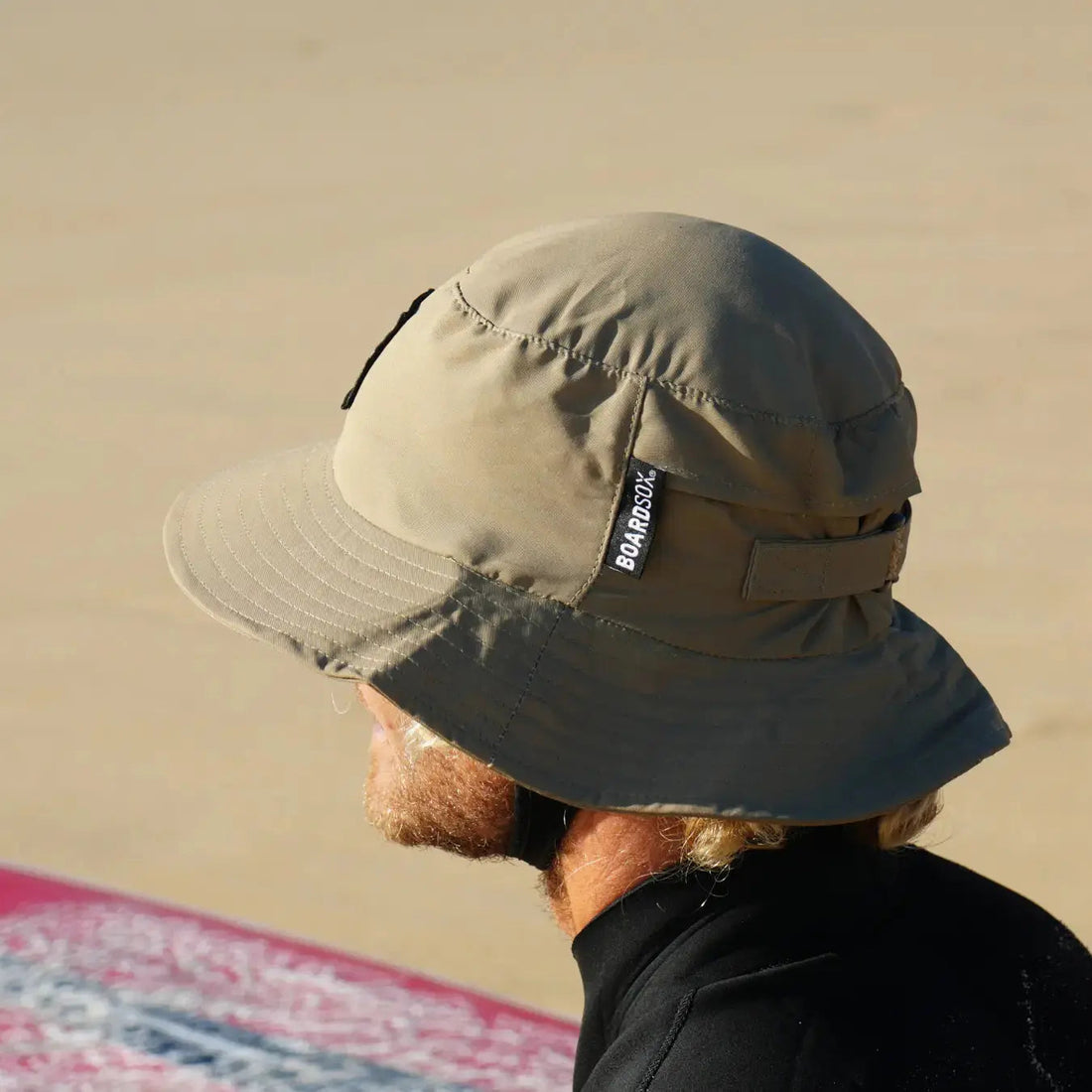 Khaki Boardsox Surf Hat + Hard Shell Insert - BOARDSOX®Hat