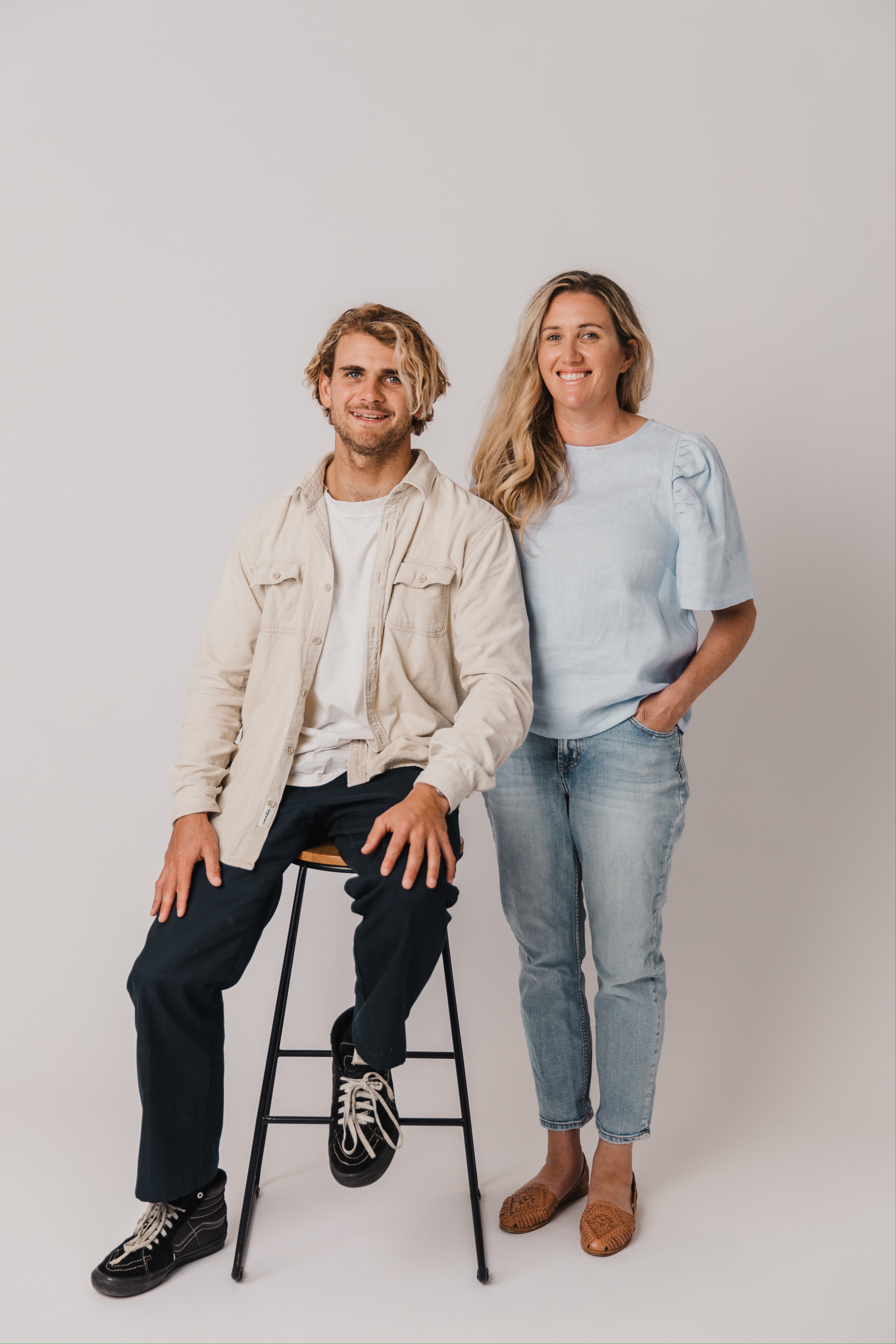 Dan and Sarah, the brother-and-sister founders of Boardsox