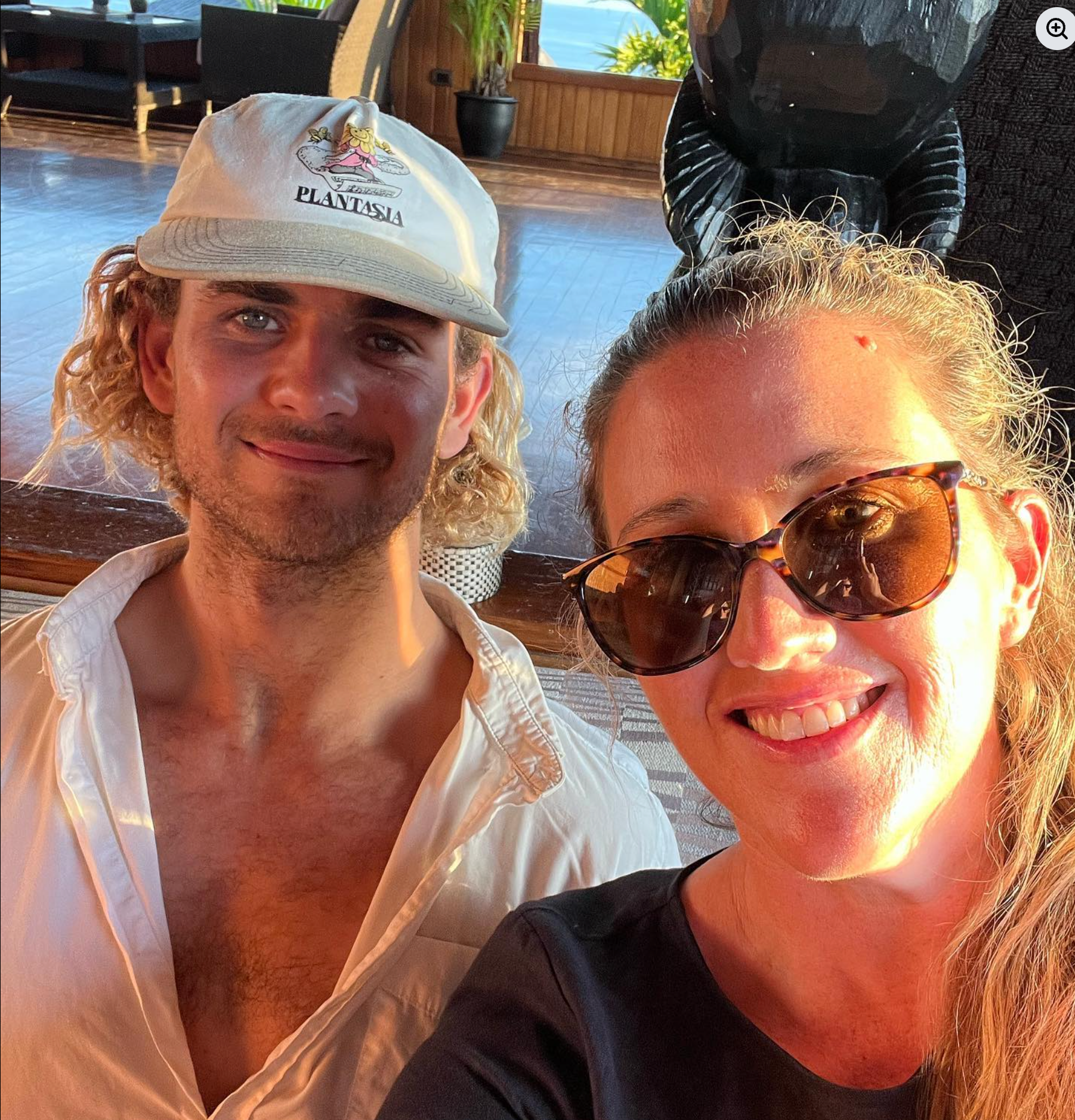 Dan and Sarah on a tropical surf trip