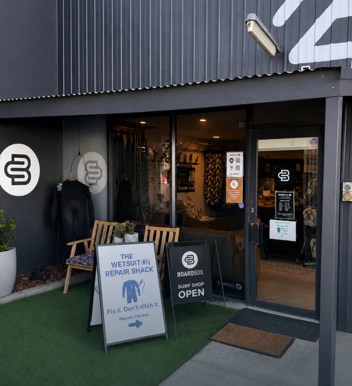 The Boardsox surf shop and showroom in Ocean Grove